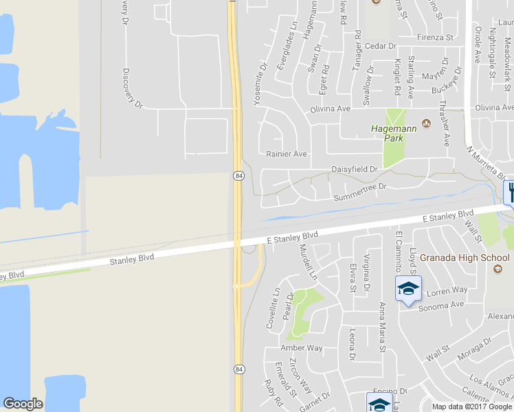 map of restaurants, bars, coffee shops, grocery stores, and more near 16 Rockrose Street in Livermore