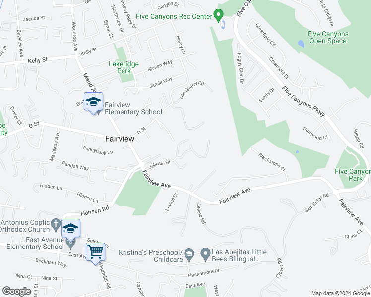 map of restaurants, bars, coffee shops, grocery stores, and more near 3588 Sarita Street in Hayward