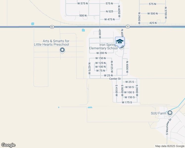 map of restaurants, bars, coffee shops, grocery stores, and more near 4258 West 25 N;;;4260 W 25 North in Cedar City