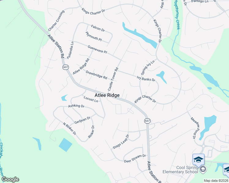 map of restaurants, bars, coffee shops, grocery stores, and more near 10150 Atlee Station Road in Mechanicsville