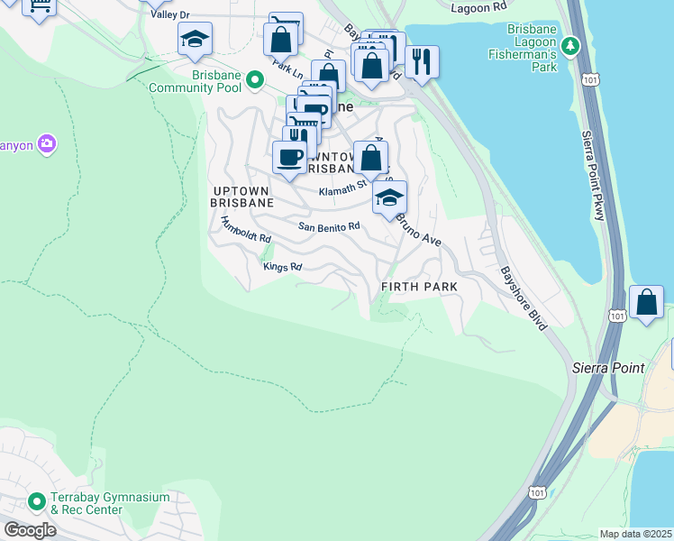 map of restaurants, bars, coffee shops, grocery stores, and more near 462 Kings Road in Brisbane