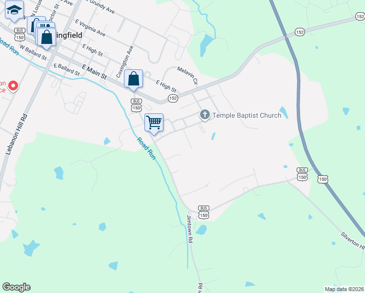 map of restaurants, bars, coffee shops, grocery stores, and more near 112 Maplewood Avenue in Springfield