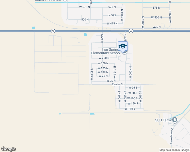 map of restaurants, bars, coffee shops, grocery stores, and more near 79 North 4250 West in Cedar City