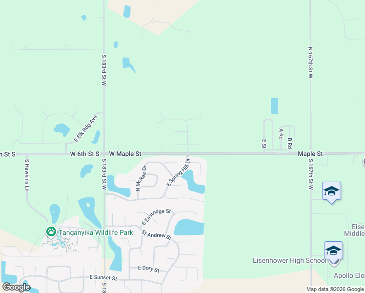 map of restaurants, bars, coffee shops, grocery stores, and more near 17515-17625 West Maple Street in Goddard