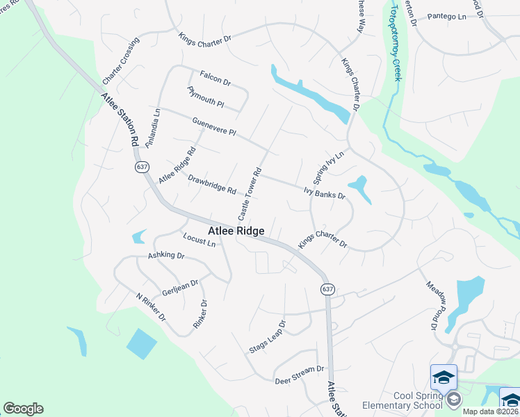 map of restaurants, bars, coffee shops, grocery stores, and more near 10150 Atlee Station Road in Mechanicsville
