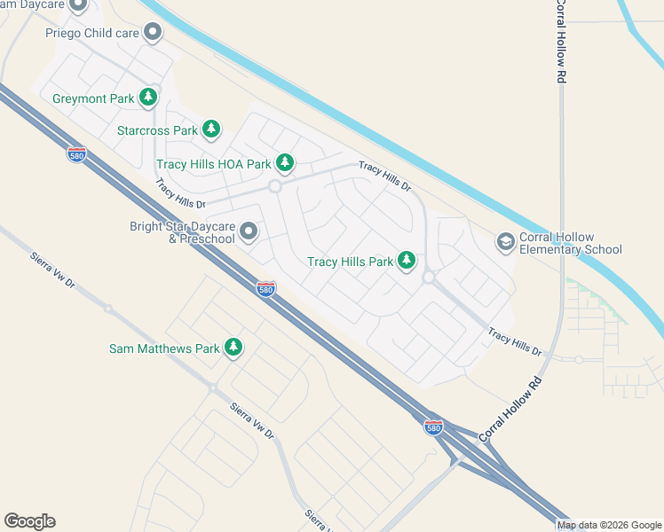 map of restaurants, bars, coffee shops, grocery stores, and more near 6906 Paseo Street in Tracy