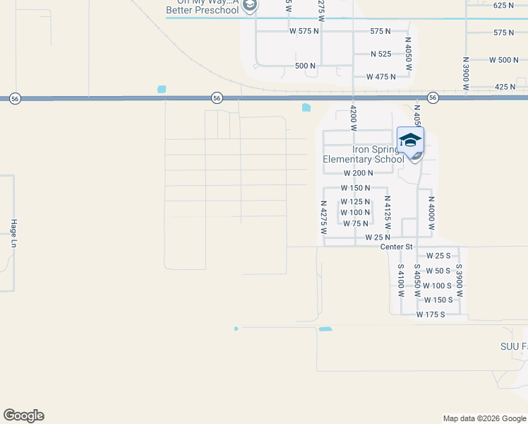 map of restaurants, bars, coffee shops, grocery stores, and more near 4432 West 100 North in Cedar City