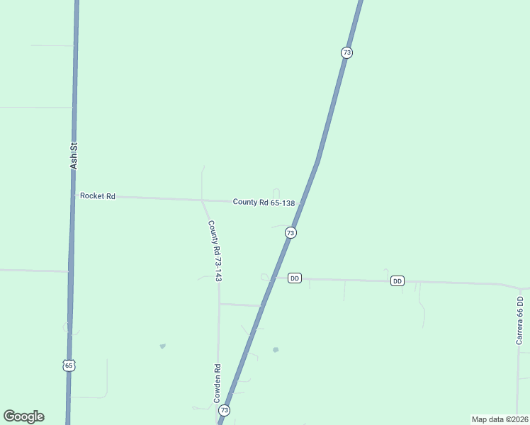 map of restaurants, bars, coffee shops, grocery stores, and more near County Road 65-138 in Buffalo