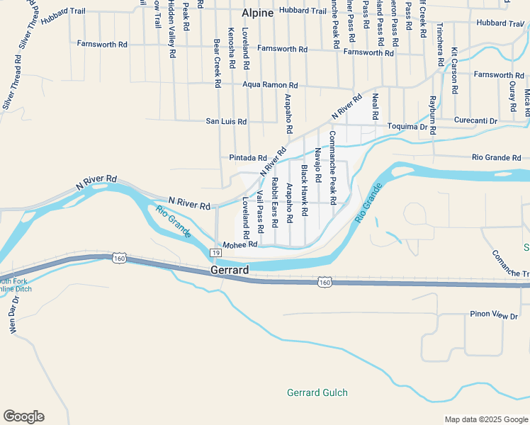 map of restaurants, bars, coffee shops, grocery stores, and more near 106 Colville Rd in South Fork