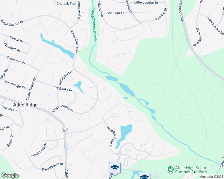map of restaurants, bars, coffee shops, grocery stores, and more near 9018 Hopkins Branch Way in Mechanicsville