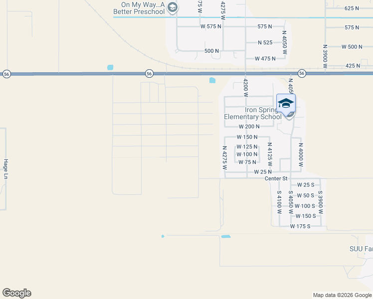 map of restaurants, bars, coffee shops, grocery stores, and more near 4421 West 150 North in Cedar City