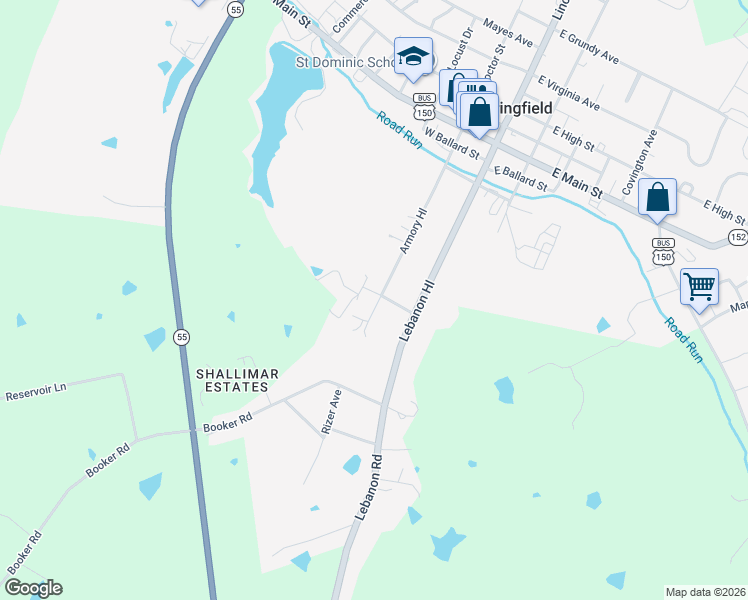 map of restaurants, bars, coffee shops, grocery stores, and more near 202 Ball Street in Springfield