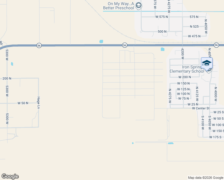 map of restaurants, bars, coffee shops, grocery stores, and more near 4661 West 150 North in Cedar City