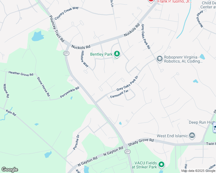 map of restaurants, bars, coffee shops, grocery stores, and more near 5108 Blairmont Drive in Glen Allen