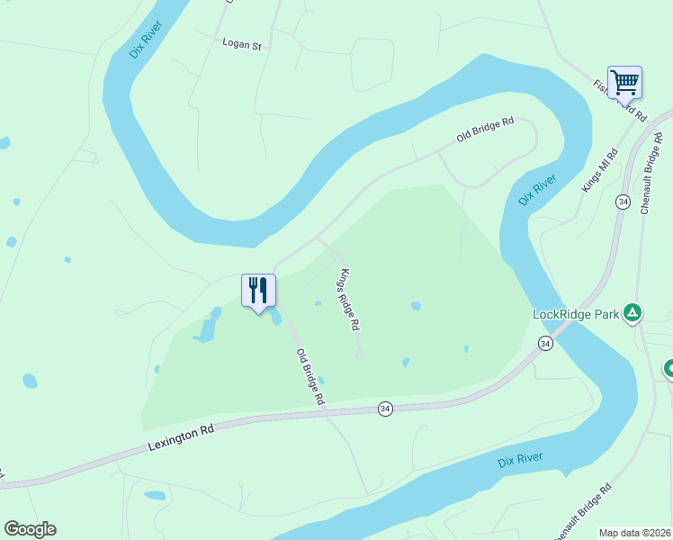 map of restaurants, bars, coffee shops, grocery stores, and more near 631 Kings Ridge Road in Danville