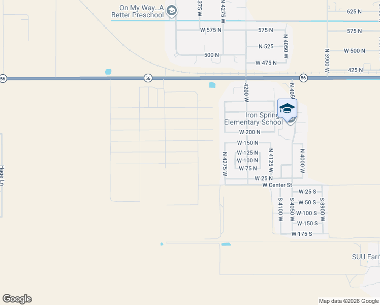 map of restaurants, bars, coffee shops, grocery stores, and more near 4432 West 100 North in Cedar City