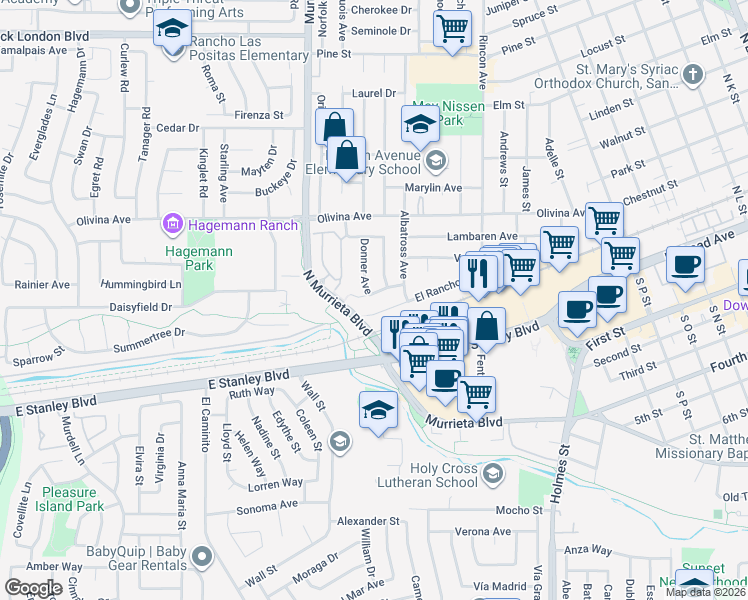 map of restaurants, bars, coffee shops, grocery stores, and more near 761 Cardinal Drive in Livermore