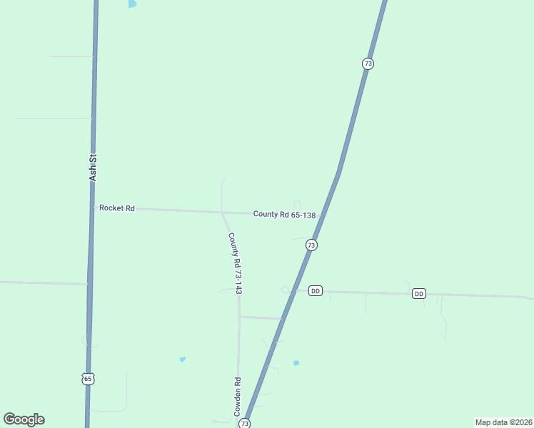 map of restaurants, bars, coffee shops, grocery stores, and more near County Road 65-138 in Dallas County