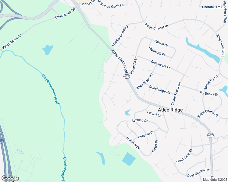 map of restaurants, bars, coffee shops, grocery stores, and more near 10277 Rockytop Court in Mechanicsville