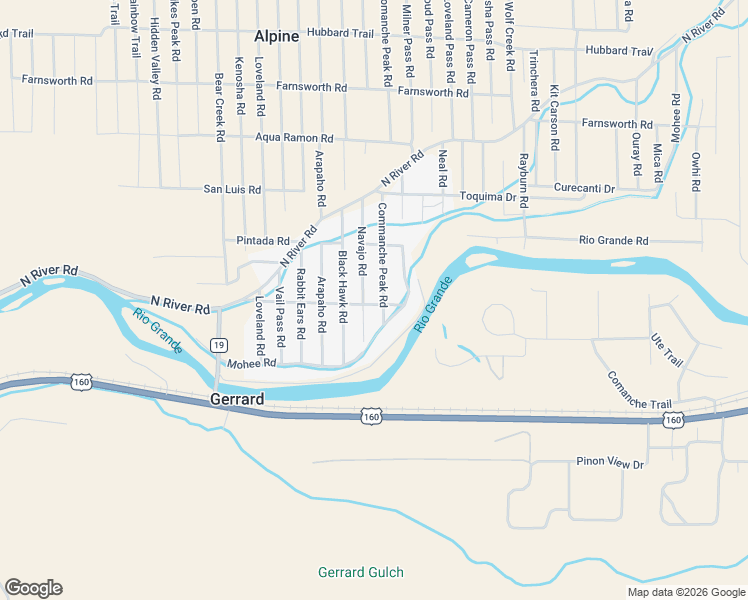 map of restaurants, bars, coffee shops, grocery stores, and more near Colville Road in South Fork