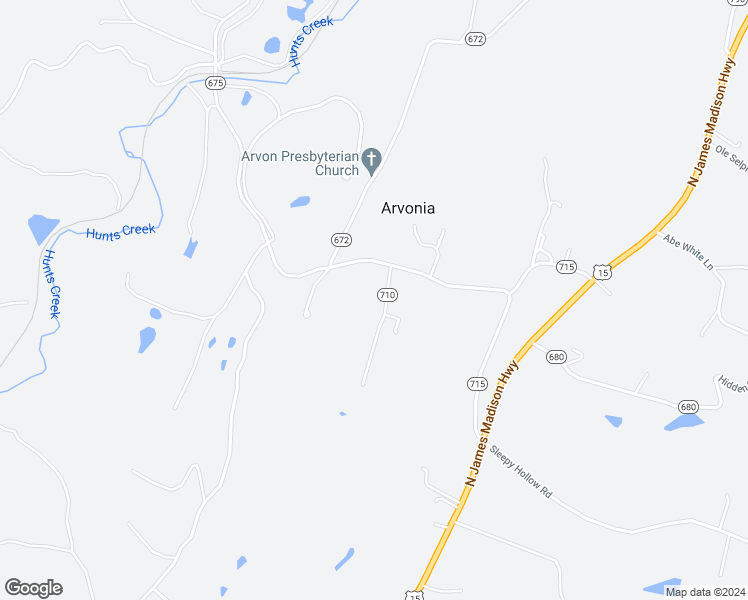 map of restaurants, bars, coffee shops, grocery stores, and more near 92 Boxwood Drive Road in Arvonia