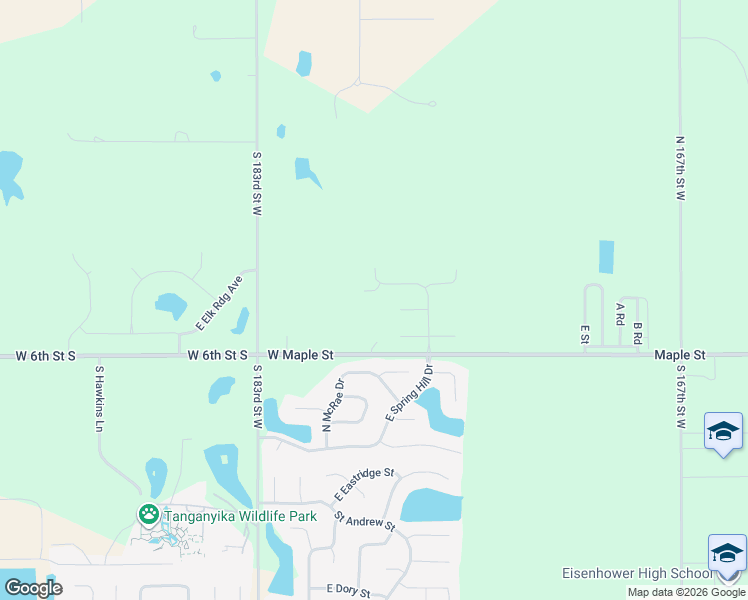 map of restaurants, bars, coffee shops, grocery stores, and more near 18334-18398 West Maple Street in Goddard