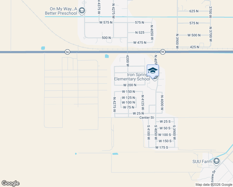 map of restaurants, bars, coffee shops, grocery stores, and more near 142 North 4275 West in Cedar City