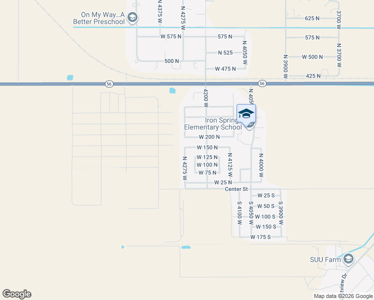 map of restaurants, bars, coffee shops, grocery stores, and more near 142 North 4275 West in Cedar City