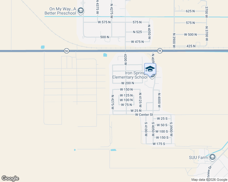 map of restaurants, bars, coffee shops, grocery stores, and more near 142 North 4275 West in Cedar City