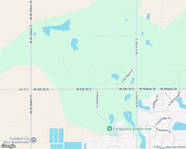 map of restaurants, bars, coffee shops, grocery stores, and more near 19221 West Maple Street in Goddard