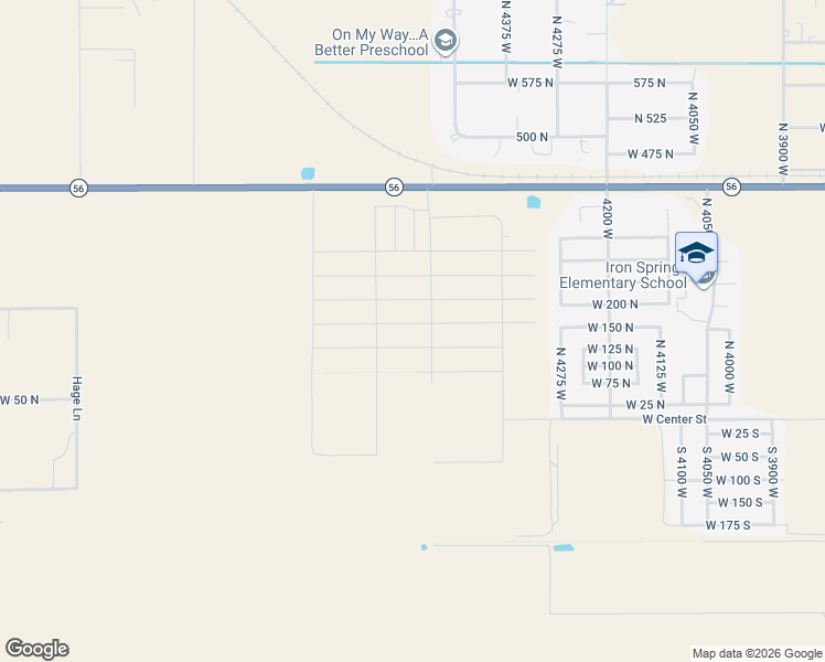map of restaurants, bars, coffee shops, grocery stores, and more near 4535 West 200 North in Cedar City