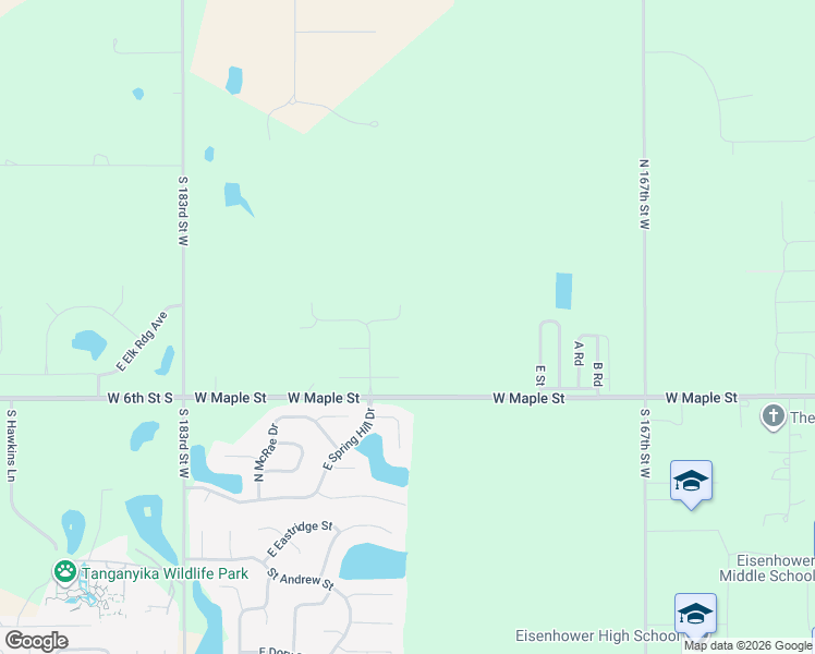 map of restaurants, bars, coffee shops, grocery stores, and more near 18190-18332 West Maple Street in Goddard