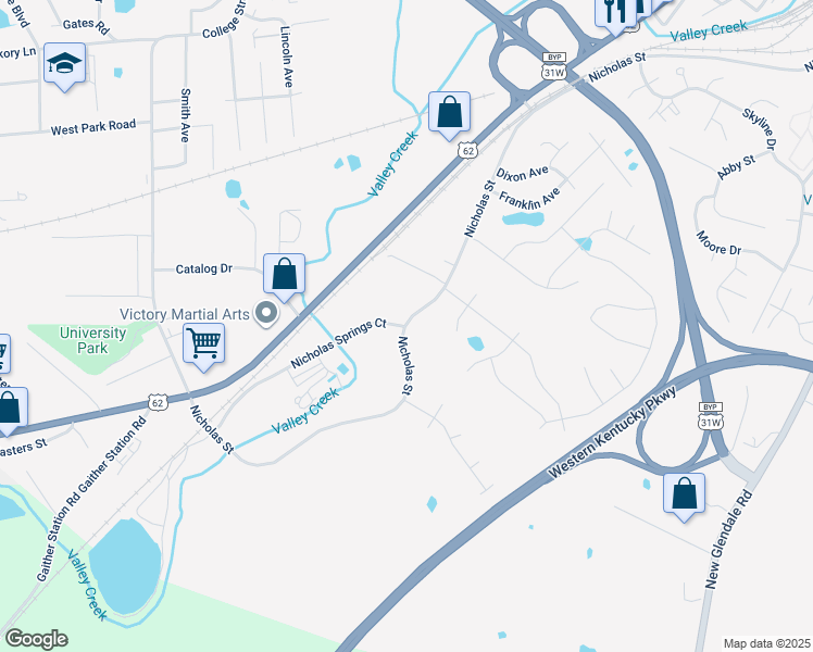 map of restaurants, bars, coffee shops, grocery stores, and more near 801-869 Cs-1389 in Elizabethtown