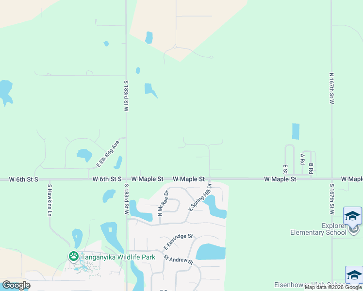 map of restaurants, bars, coffee shops, grocery stores, and more near 18300 West Maple Street in Goddard