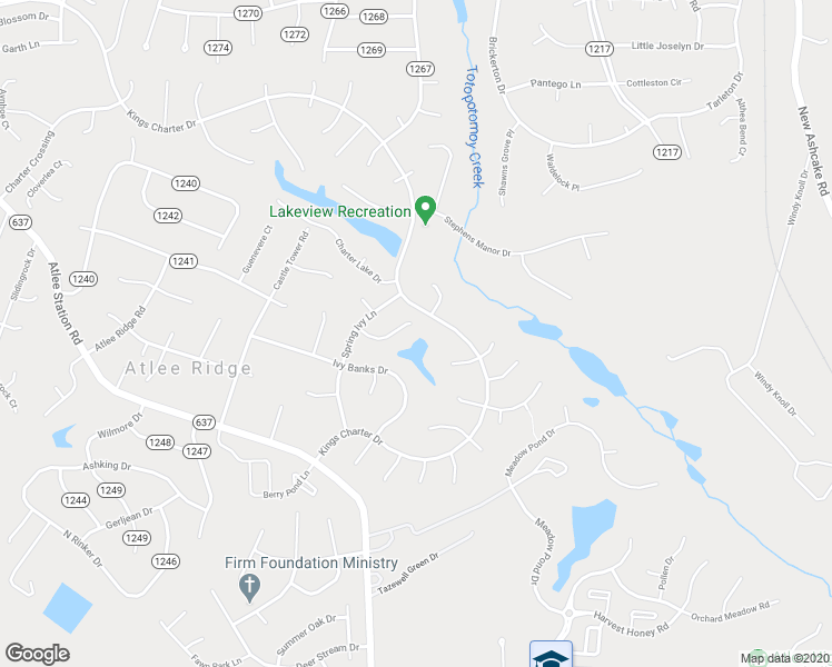 map of restaurants, bars, coffee shops, grocery stores, and more near 9193 Clearstream Terrace in Mechanicsville