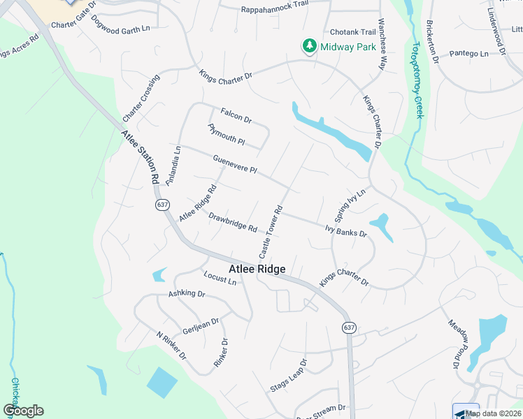 map of restaurants, bars, coffee shops, grocery stores, and more near 10167 Drawbridge Court in Mechanicsville