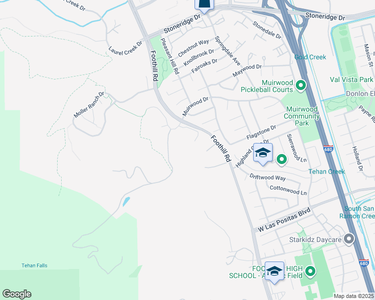 map of restaurants, bars, coffee shops, grocery stores, and more near 8093 Bethel Lane in Pleasanton