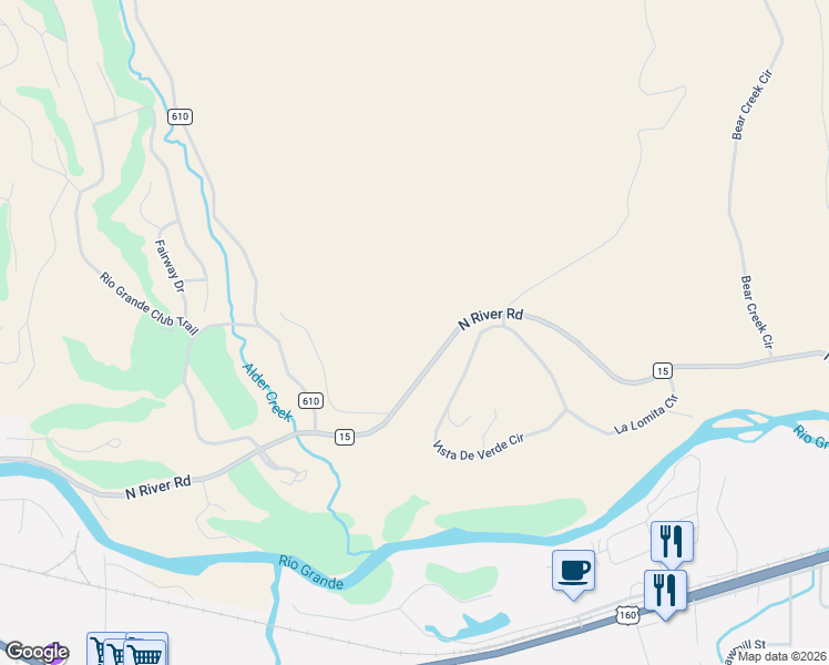 map of restaurants, bars, coffee shops, grocery stores, and more near in South Fork