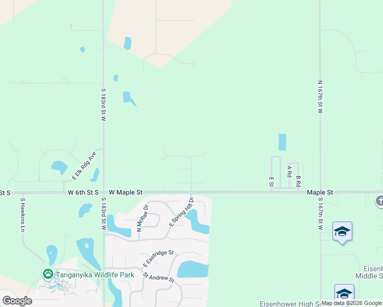 map of restaurants, bars, coffee shops, grocery stores, and more near 18190-18332 West Maple Street in Goddard