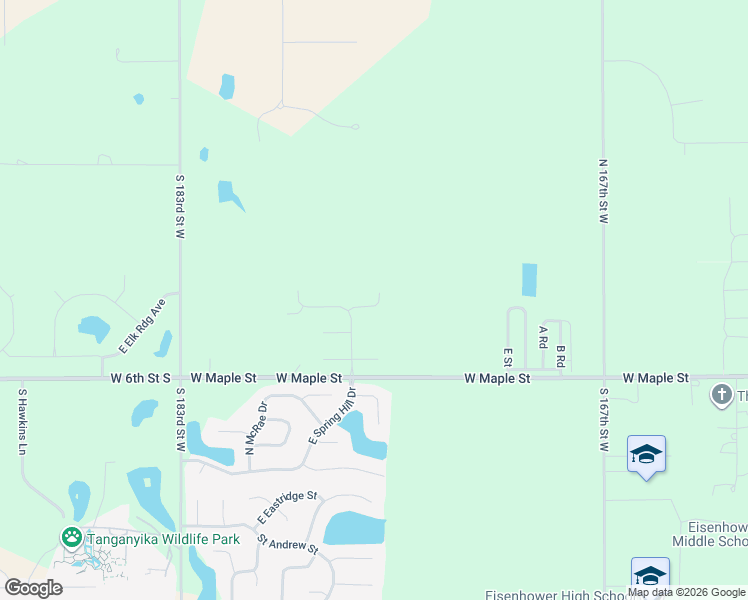 map of restaurants, bars, coffee shops, grocery stores, and more near 18190-18332 West Maple Street in Goddard