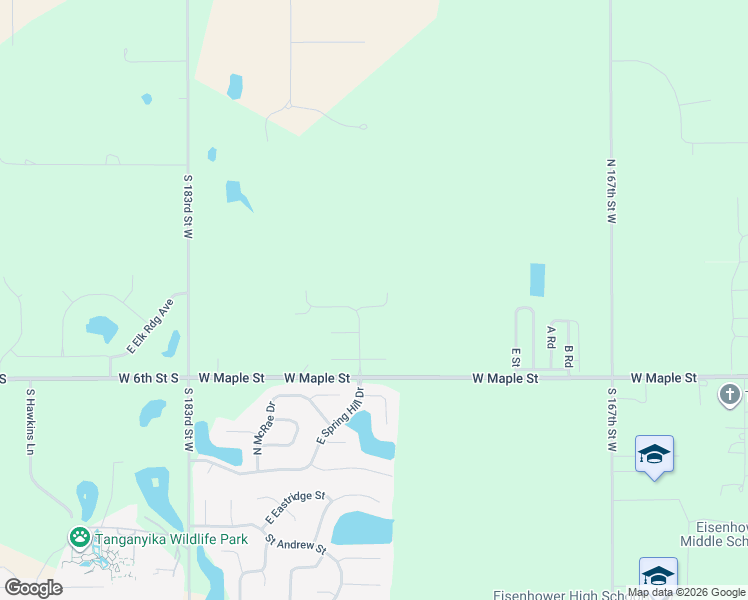 map of restaurants, bars, coffee shops, grocery stores, and more near 18190-18332 West Maple Street in Goddard
