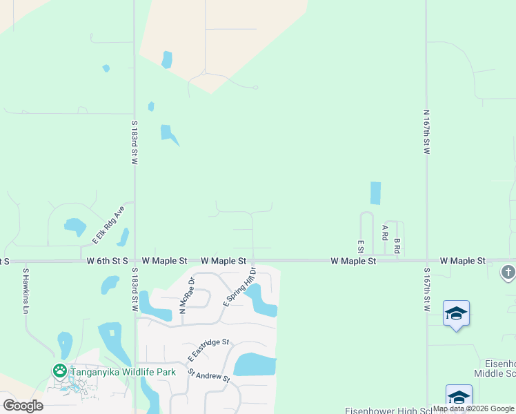 map of restaurants, bars, coffee shops, grocery stores, and more near 18190-18332 West Maple Street in Goddard