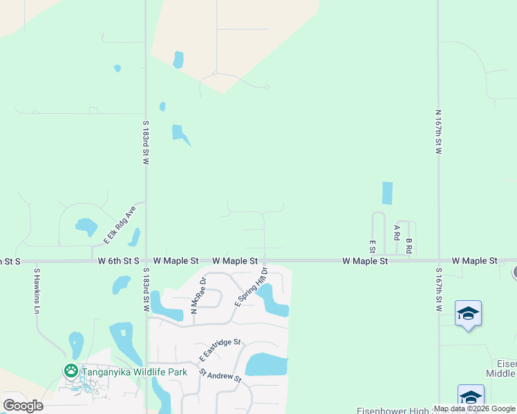 map of restaurants, bars, coffee shops, grocery stores, and more near 18334-18398 West Maple Street in Goddard