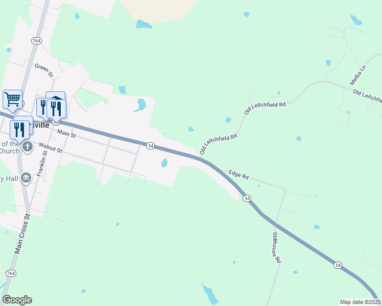 map of restaurants, bars, coffee shops, grocery stores, and more near 10483 Kentucky 54 in Whitesville