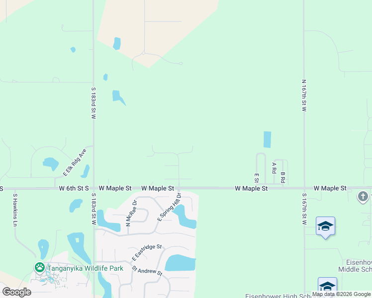 map of restaurants, bars, coffee shops, grocery stores, and more near 18190-18332 West Maple Street in Goddard