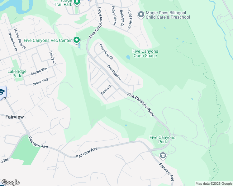map of restaurants, bars, coffee shops, grocery stores, and more near 25671 Secret Meadow Court in Castro Valley