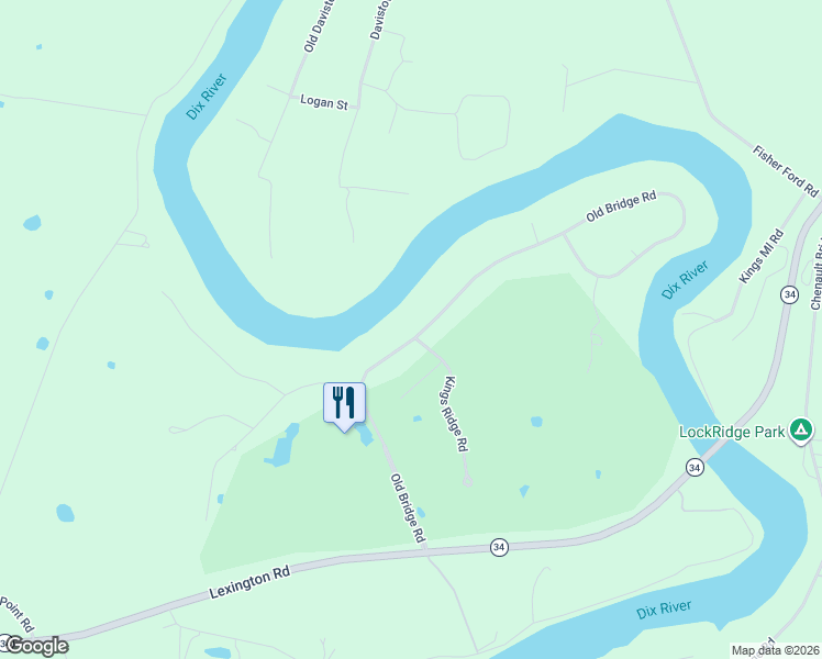 map of restaurants, bars, coffee shops, grocery stores, and more near 113 Old Bridge Road in Danville