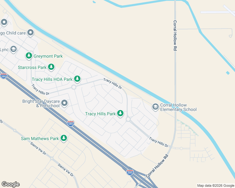 map of restaurants, bars, coffee shops, grocery stores, and more near 6769 Celadon Lane in Tracy