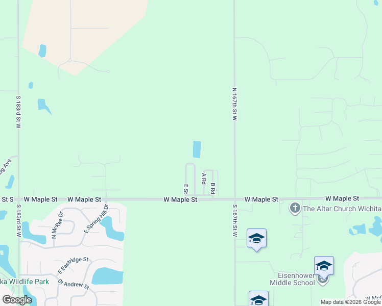 map of restaurants, bars, coffee shops, grocery stores, and more near E Street in Goddard