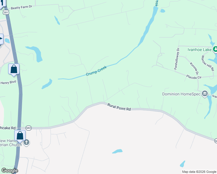 map of restaurants, bars, coffee shops, grocery stores, and more near 10472 Quail Haven Lane in Mechanicsville